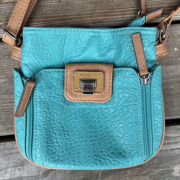 Rosetti Crossbody Pebble Teal With Tan - Picture 2 of 9